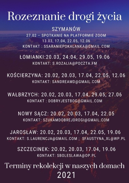 Rekolekcje 2021